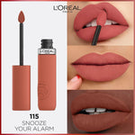 Flydende læbestift L'Oreal Make Up Infaillible Mat Resistance Snooze din ala Nº 115 Nº 115-Snooze Your Ala (1 enhed) makeup