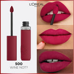 Flydende læbestift L'Oreal Make Up Infaillible Matte Resistance Wine ikke? Nº 500 Nº 500-Vin Ikke? (1 enhed) makeup emballage