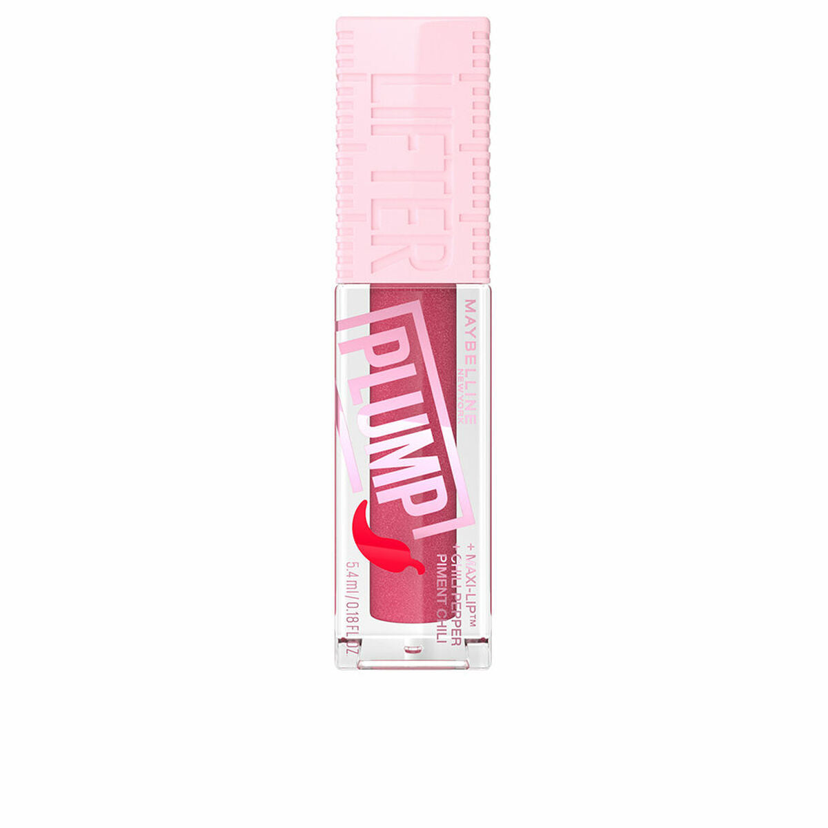 Lipgloss Maybelline Plump Nº 002 Mauve bid 5,4 ml Lip plumper produktemballage 5,4 ml
