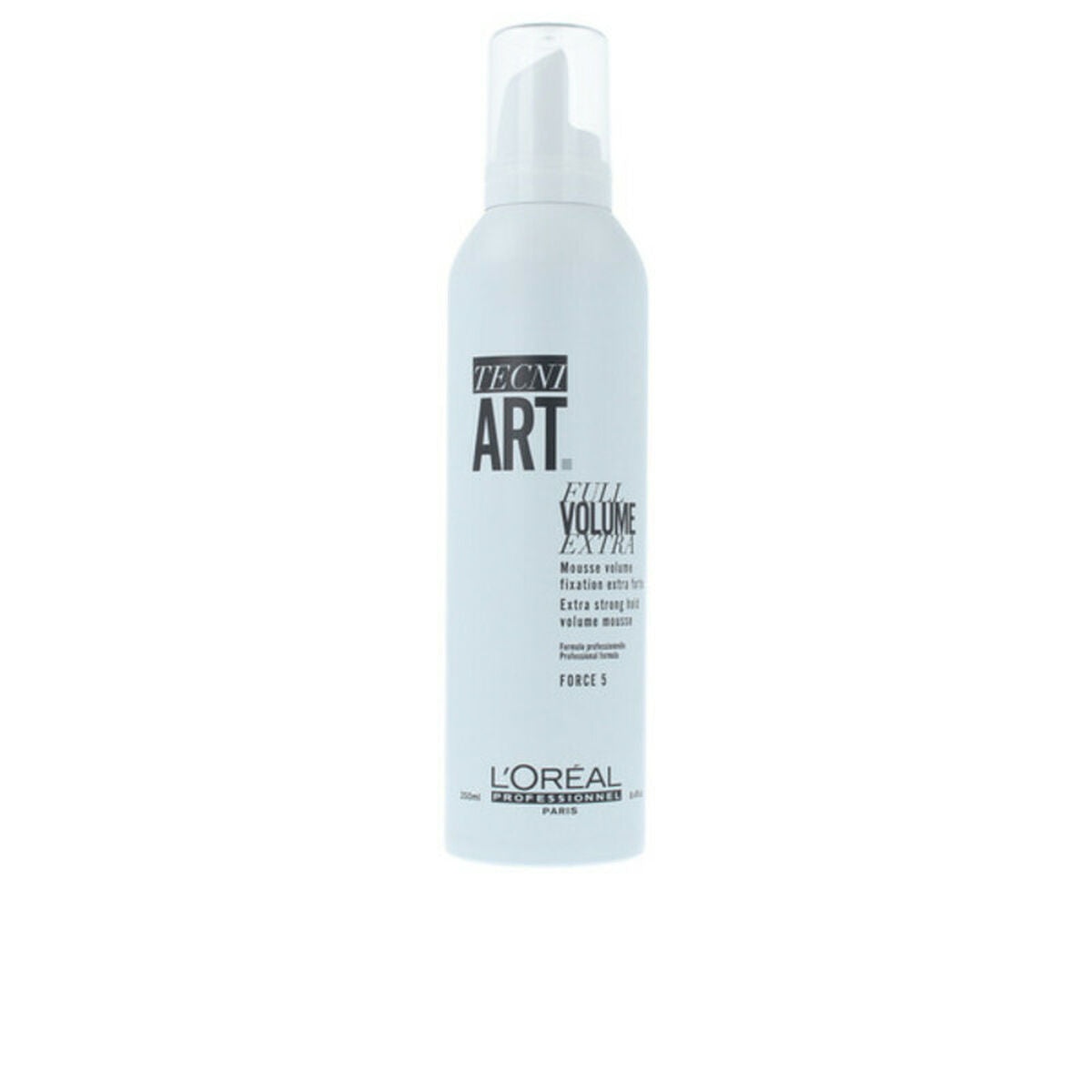 Strong Hold Mousse Tecni Art Full Volume Extra 5 L'Oreal Professionnel Paris (250 ml) (250 ml) til Dame-produktemballage