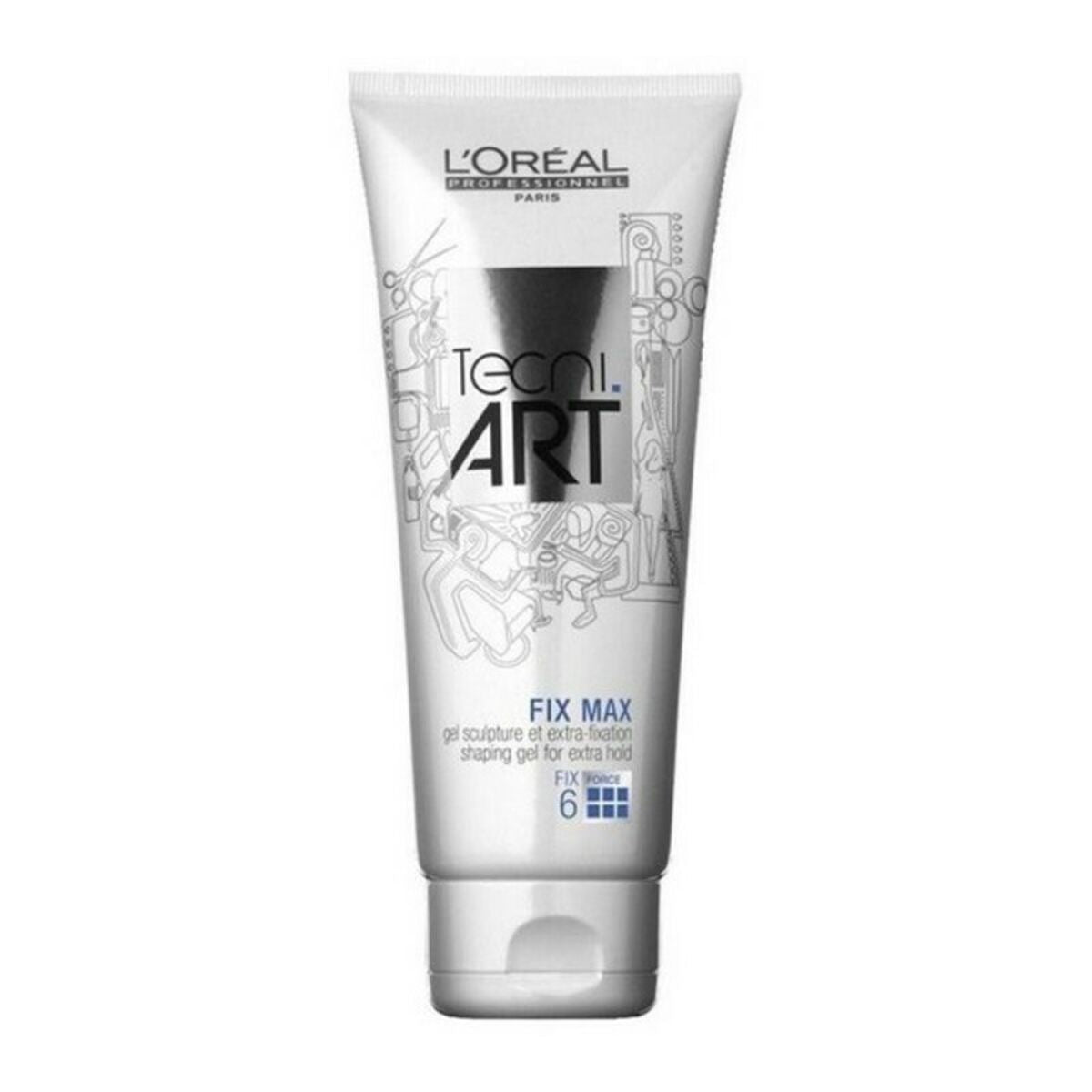 Ekstrastærk Top Gel Tecni Art Fix Max 6 L'Oreal Professionnel Paris (200 ml) (200 ml) hudplejeemballage