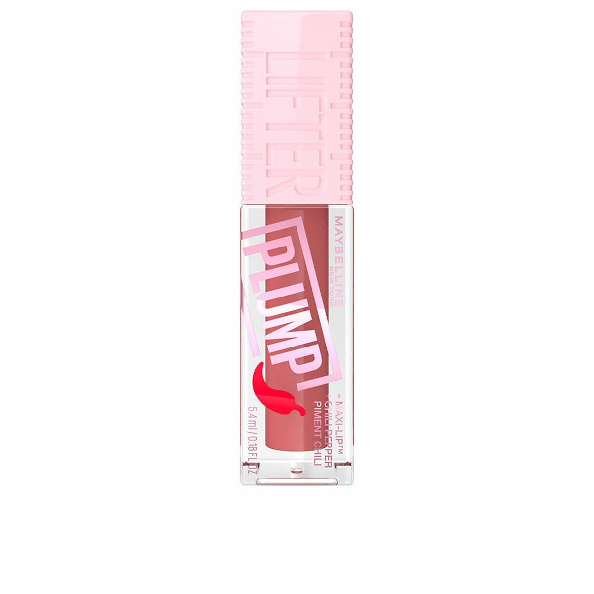 Lipgloss Maybelline Plump Nº 005 Ferskenfeber 5,4 ml Lip plumper produktemballage 5,4 ml