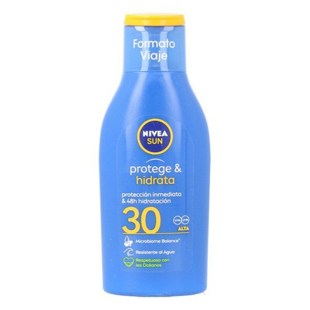 Sun Milk Nivea Sun Hidrata Spf 30 100 ml produktemballage