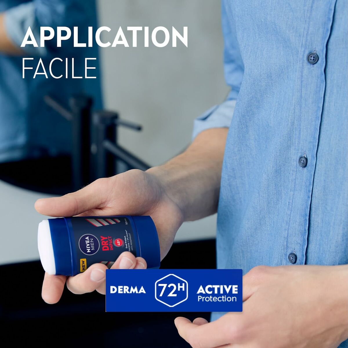 Spray Deodorant Nivea MEN DRY IMPACT 50 ml til mænd produktemballage