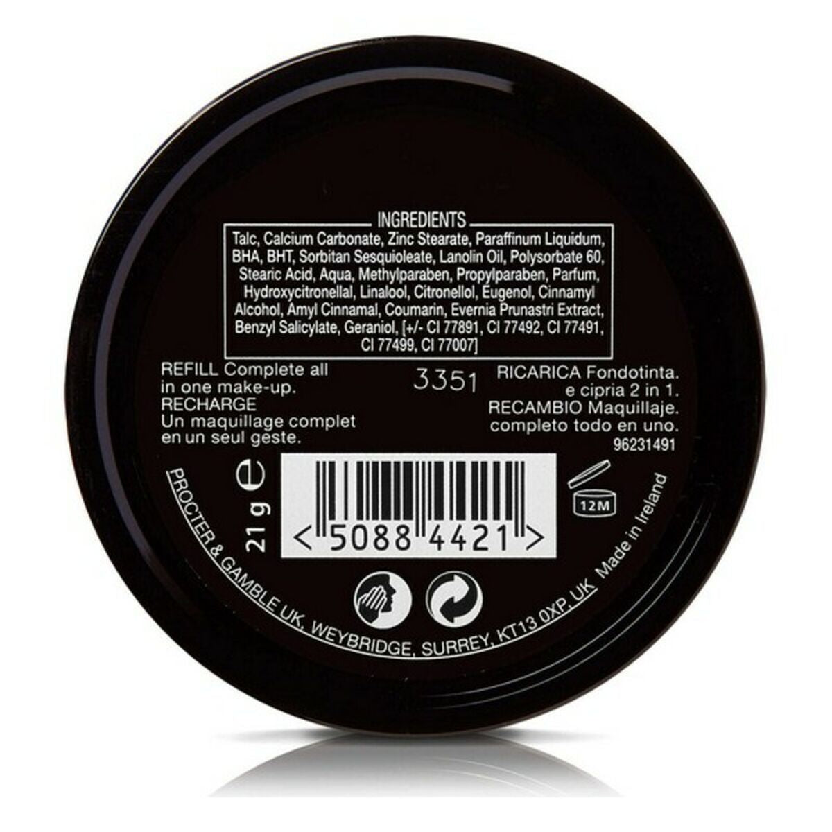 Øjenskygge Ebony Max Factor produktemballage