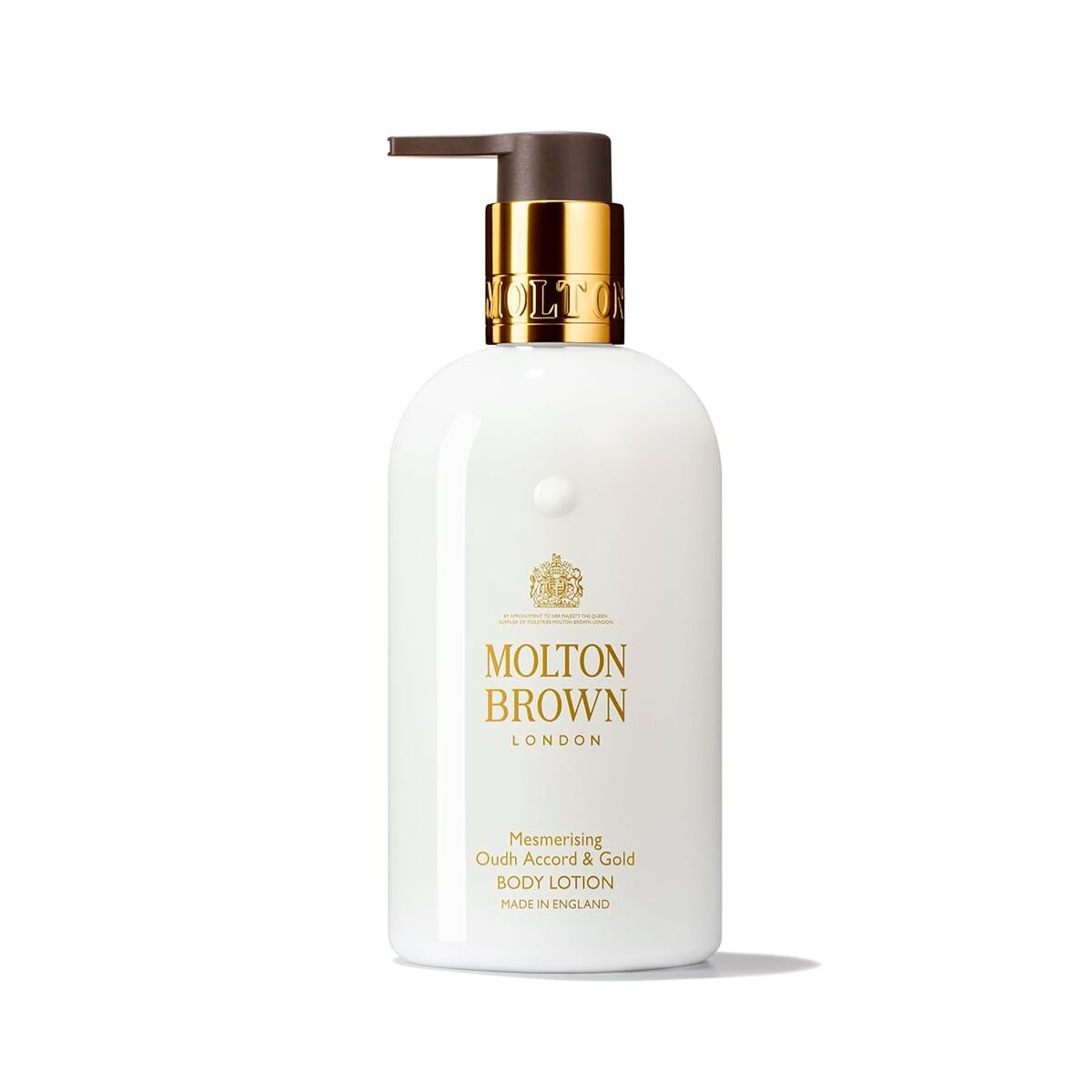 Håndlotion Molton Brown Oudh Accord and Gold 300ml hudplejeemballage
