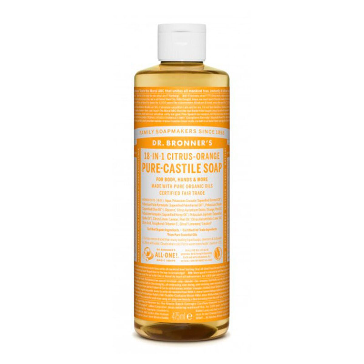 Flydende sæbe Dr Bronner's 475 ml Citric-produktemballage