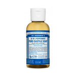 Flydende sæbe Dr Bronner's 18 i 1 Pebermynte 60 ml produktemballage