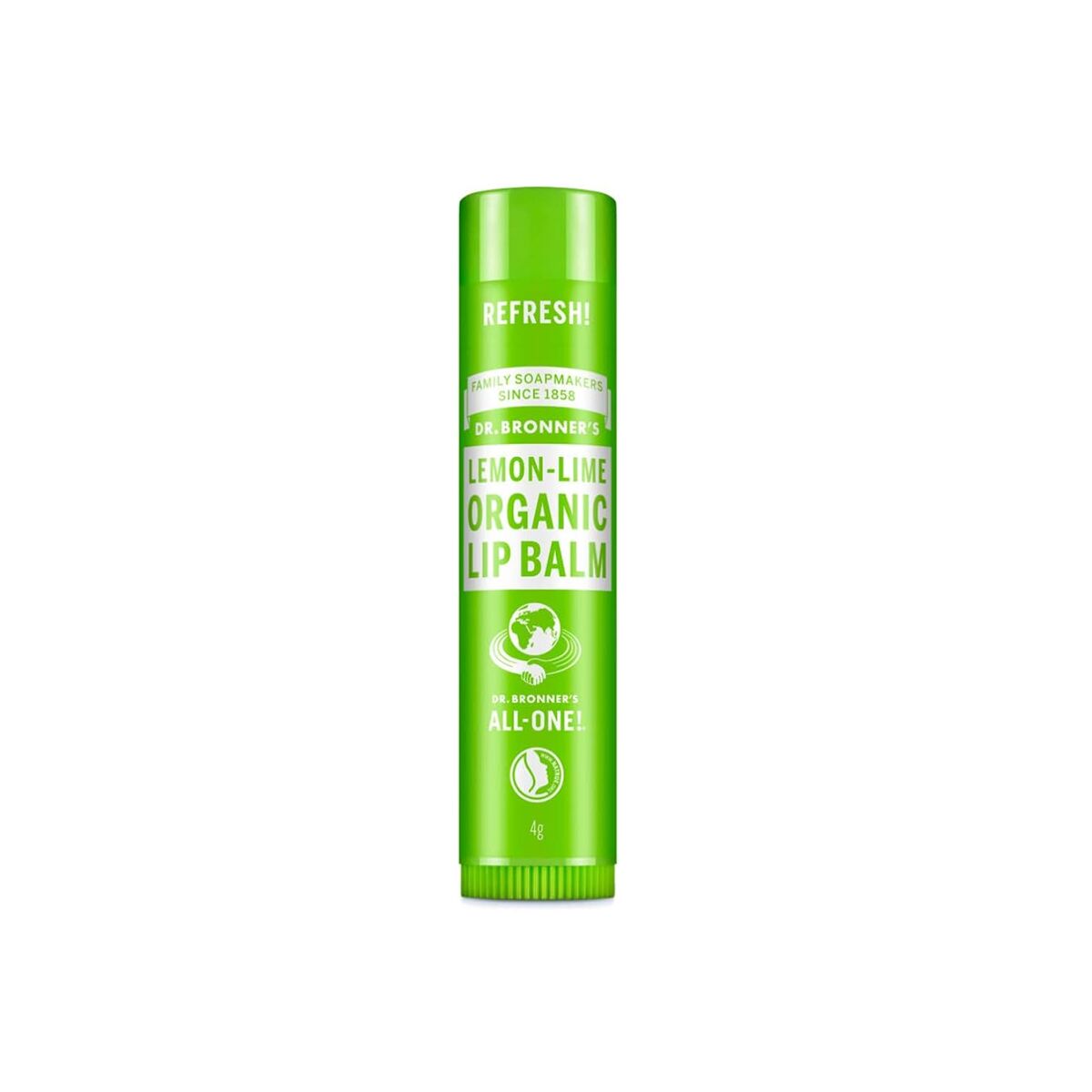 Læbepomade Dr Bronner's Lemon Lime 4 g Transparent hudplejeemballage