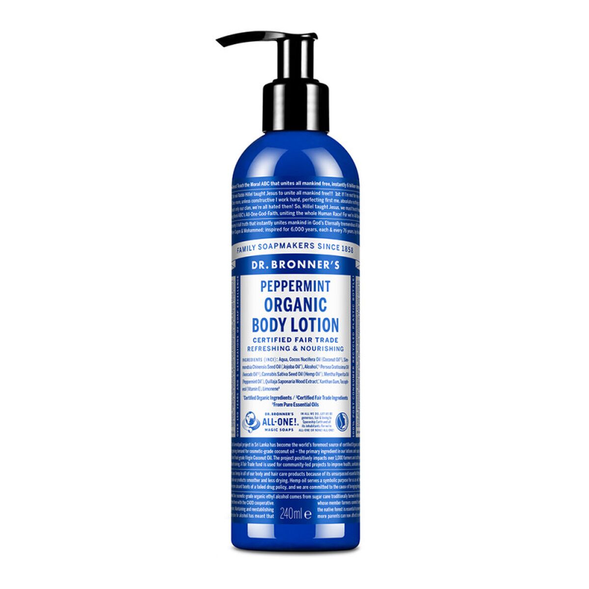 Body Lotion Dr Bronners Menta hudplejeemballage