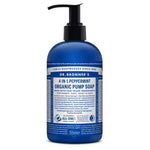 Håndsæbe Dr Bronner's 4 i 1 Pebermynte 355 ml produktemballage