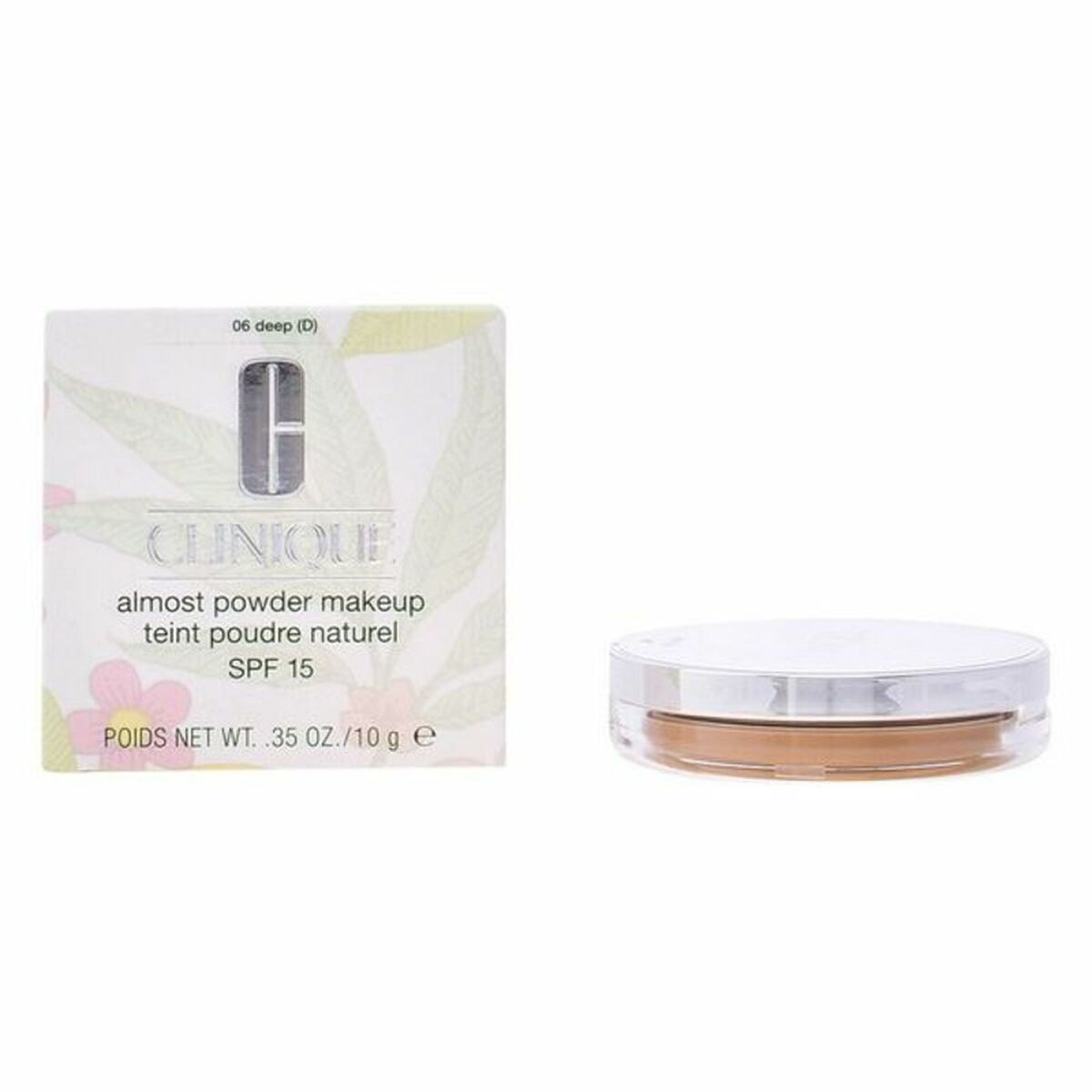 Pulveriseret Make Up Clinique AEP01407 Nº 06-Deep Spf 15 10 g makeup emballage