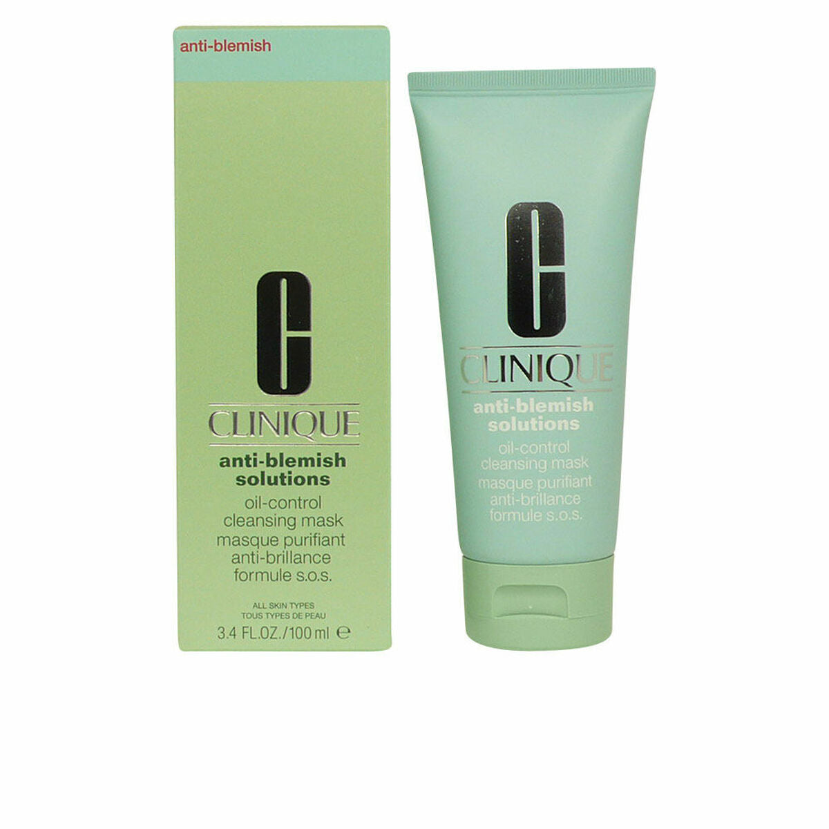 Rensende og regenerativ maske Clinique Blemish Solutions 100 ml maskeemballage
