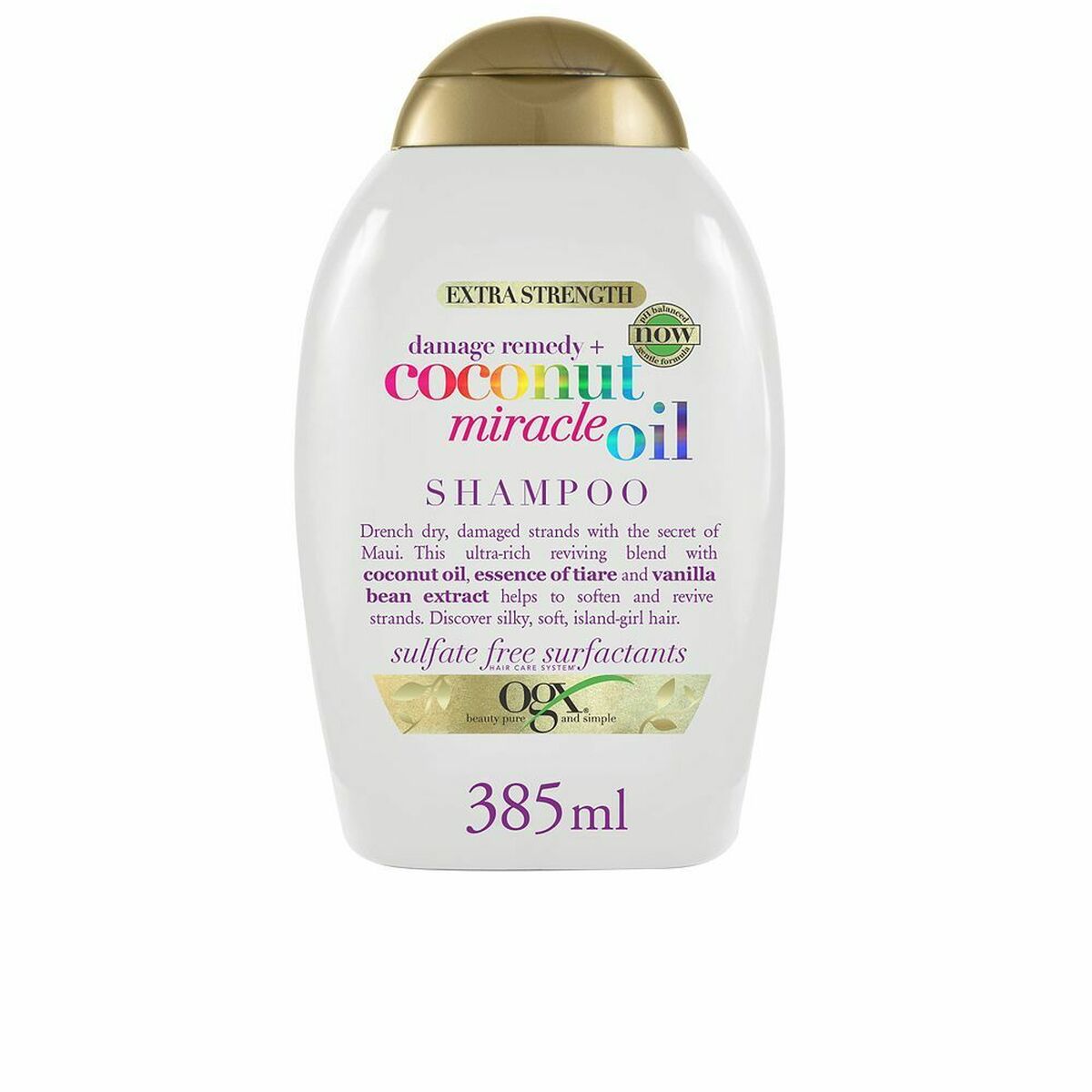 Restorative Shampoo OGX Coconut Miracle Oil 385 ml shampooflaske