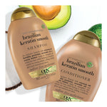 Detangling shampoo OGX Brazilian Keratin 385 ml til kvinder shampooflaske