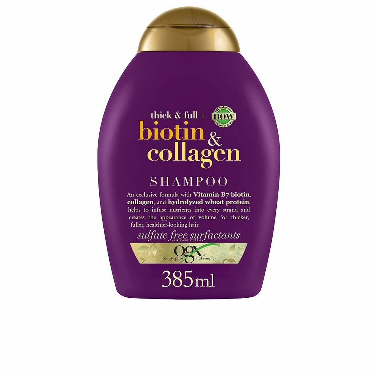Volumiserende shampoo OGX V97670 385 ml kollagen biotin shampooflaske
