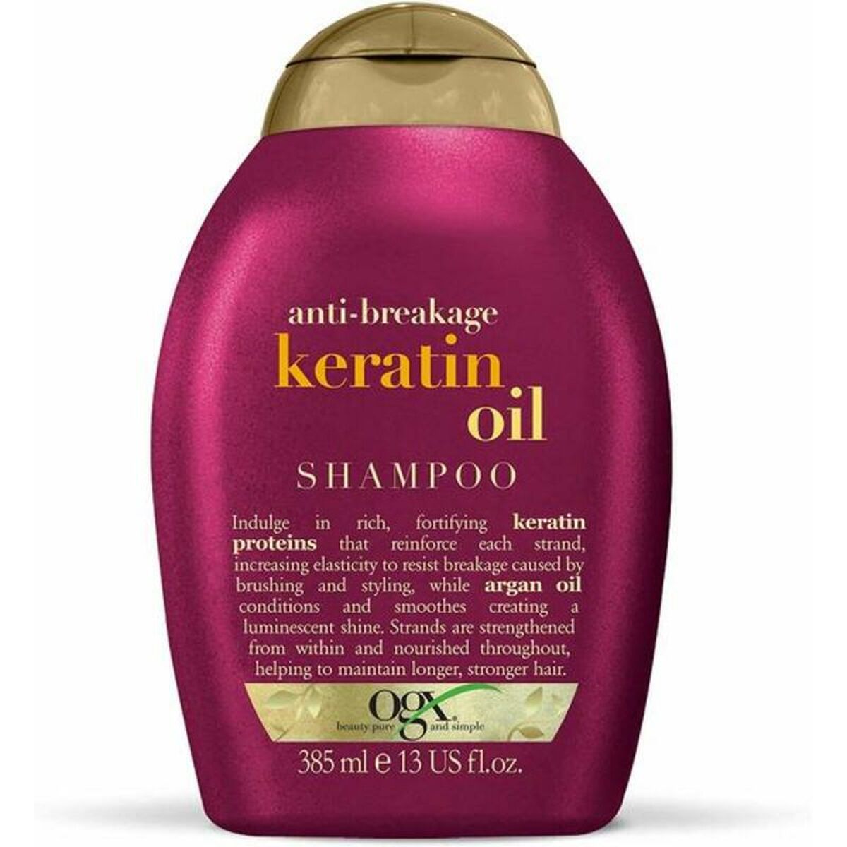 Anti-hårtab Anti-brud shampoo OGX 385 ml Keratin til kvinder shampoo flaske