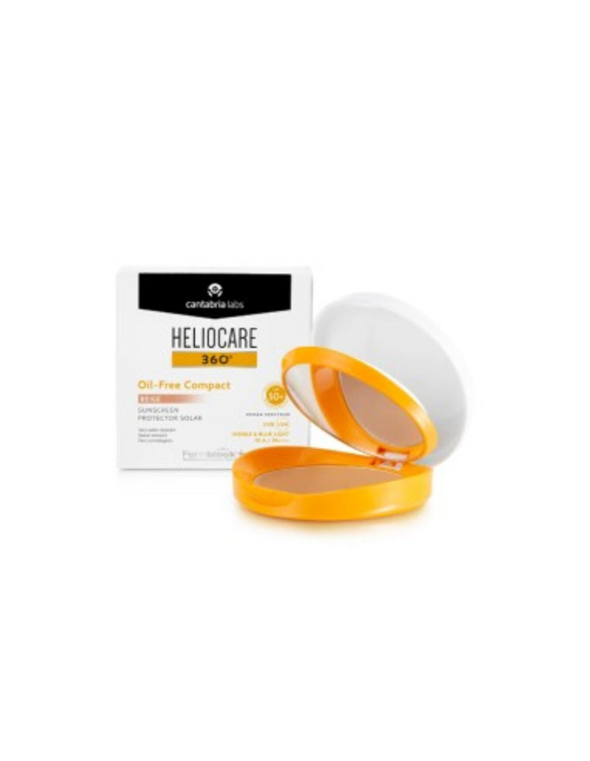 Cantabria Labs, Heliocare 360º Color, Oil-Free, Sun Protection, Compact Powder, Beige, 10 g
