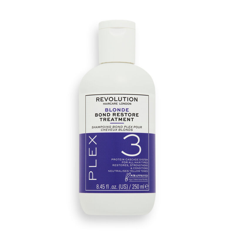 Revolution Haircare, Blonde Plex 3, Hair Treatment Shampoo, Restores, For Damaged Hair, 250 ml