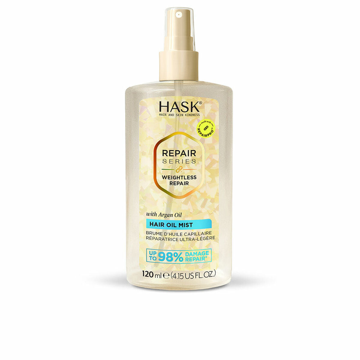 Hårolie HASK REPAIR SERIES 120 ml produktemballage
