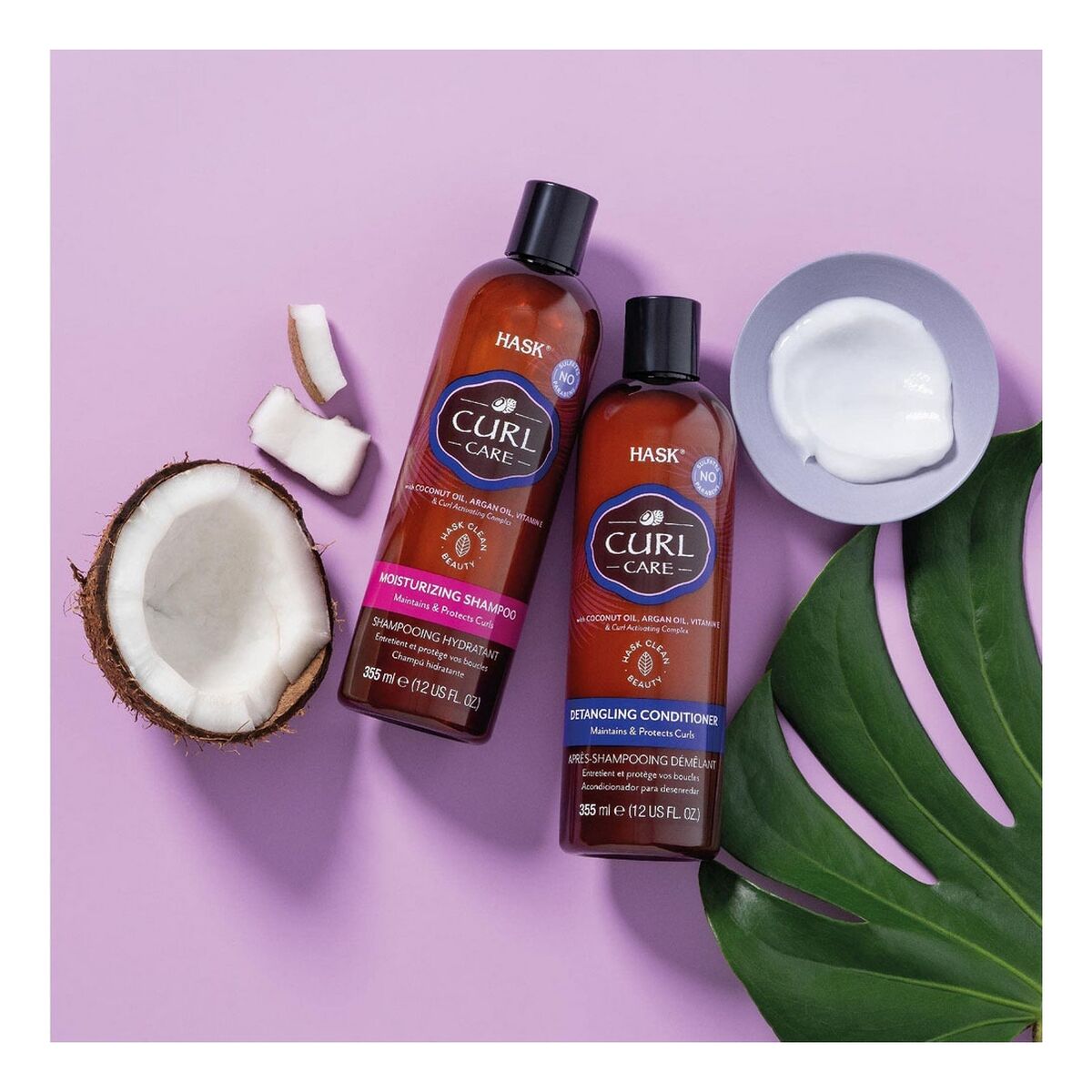 Defined Curls Shampoo HASK 355 ml til kvinder shampooflaske
