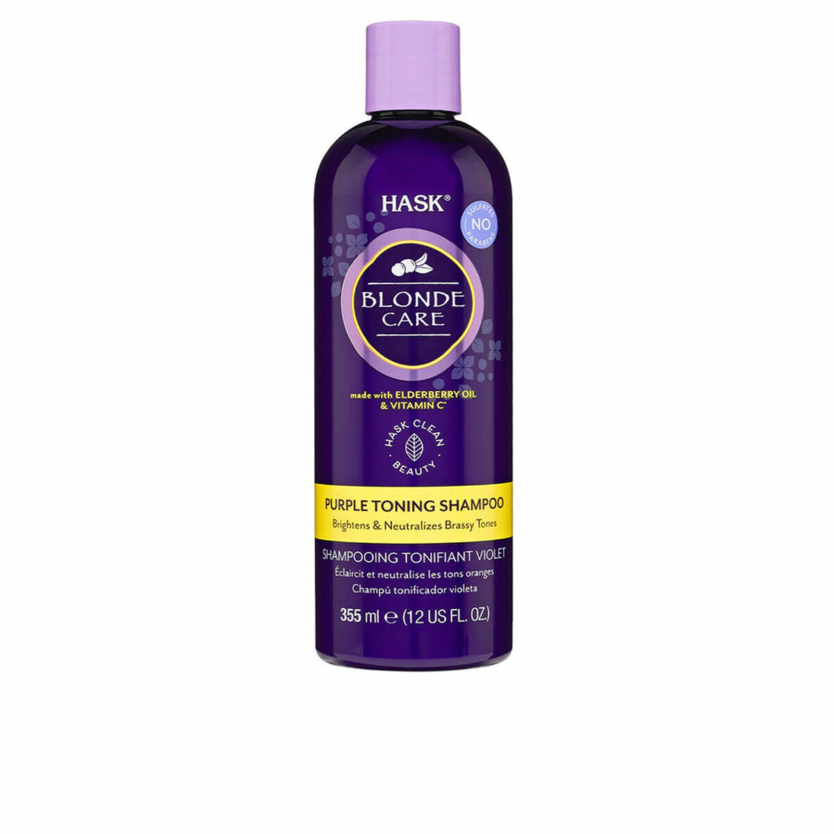 Color Neutralizing Shampoo HASK Blonde Care 355 ml til kvinder shampooflaske