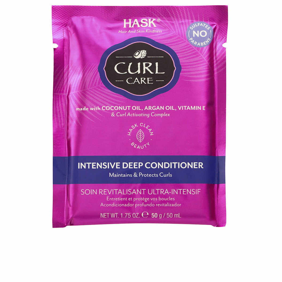Revitalizing Conditioner HASK Curl Care 50 g balsamflaske
