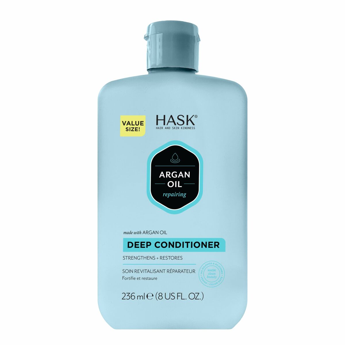 Reparationsmaske HASK ARGAN OIL 226 g maskeemballage