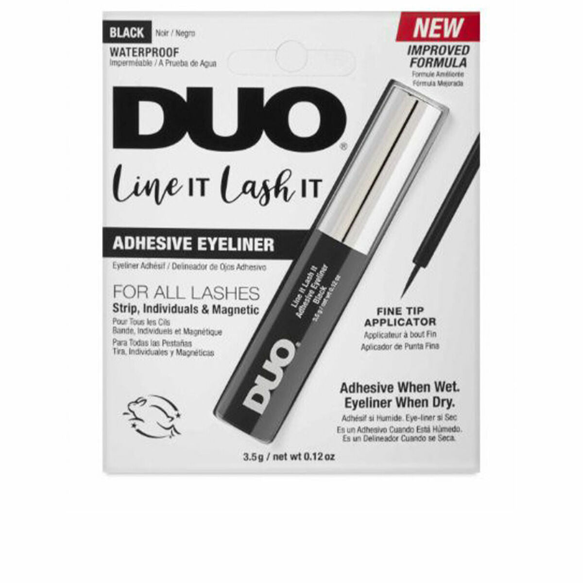 False Eyelash Applikator Ardell Pro Duo Adhesive Eyeliner Sort 3,5 g selvklæbende 3,5 g makeup emballage