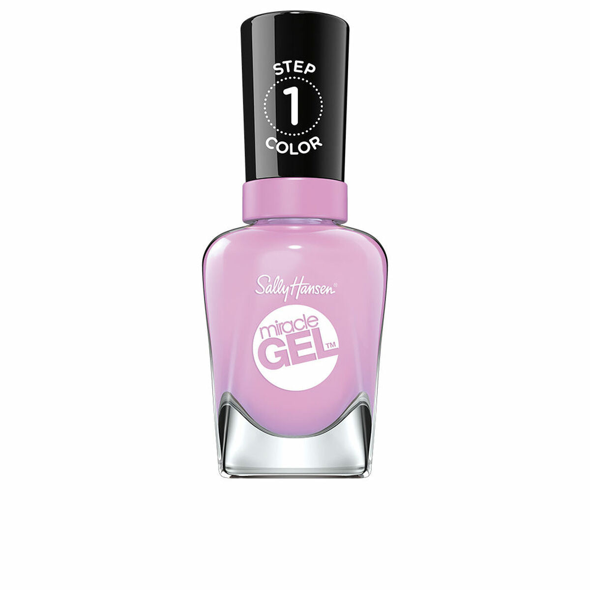 neglelak Sally Hansen Miracle Gel Nº 534 Orkidé til side 14,7 ml hudplejeemballage 14,7 ml