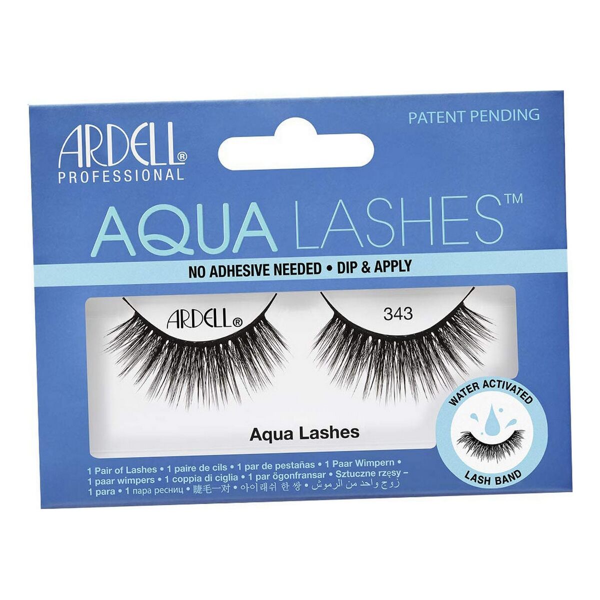 Falske øjenvipper Aqua Lashes Ardell Nº 343 produktemballage