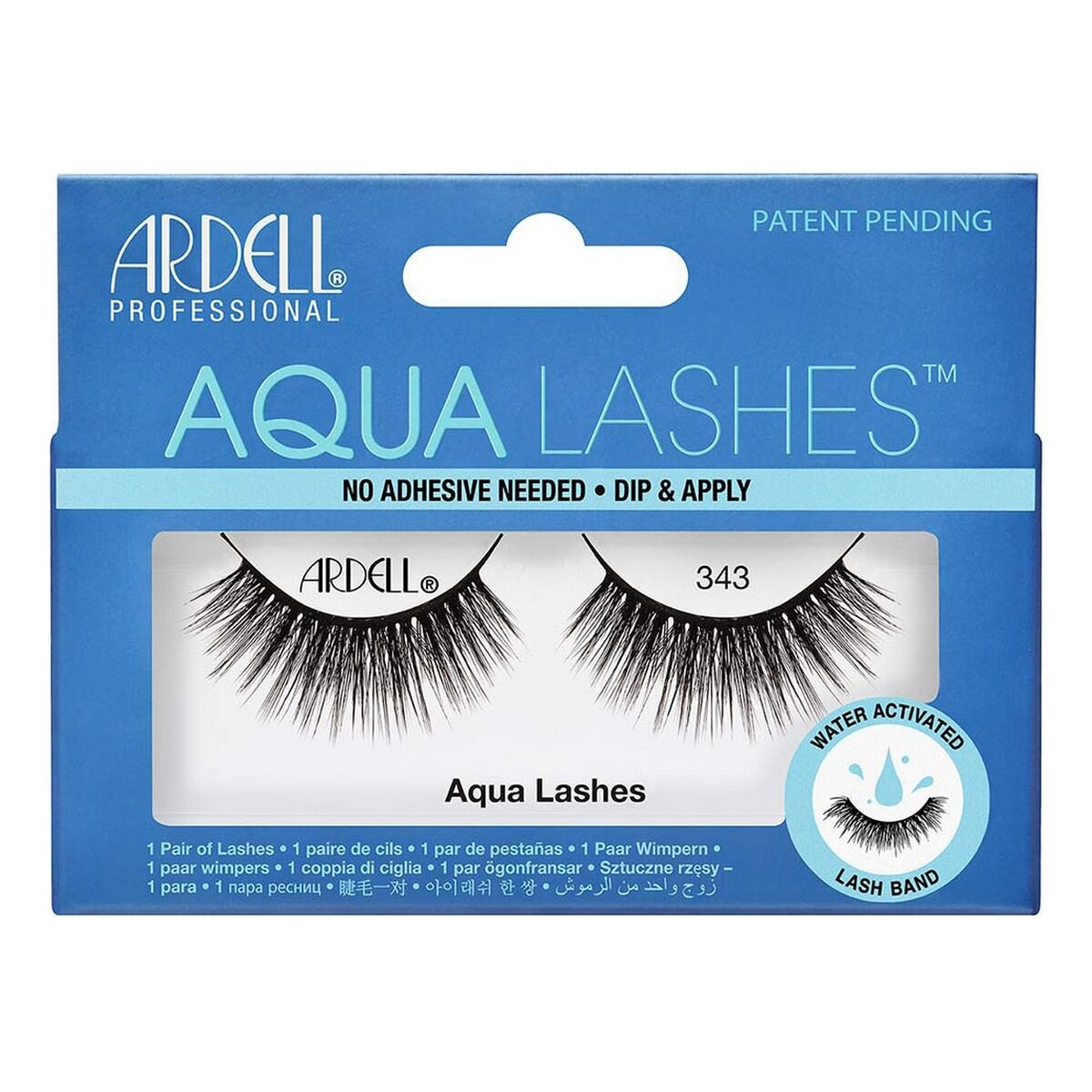 Falske øjenvipper Aqua Lashes Ardell Nº 343 produktemballage