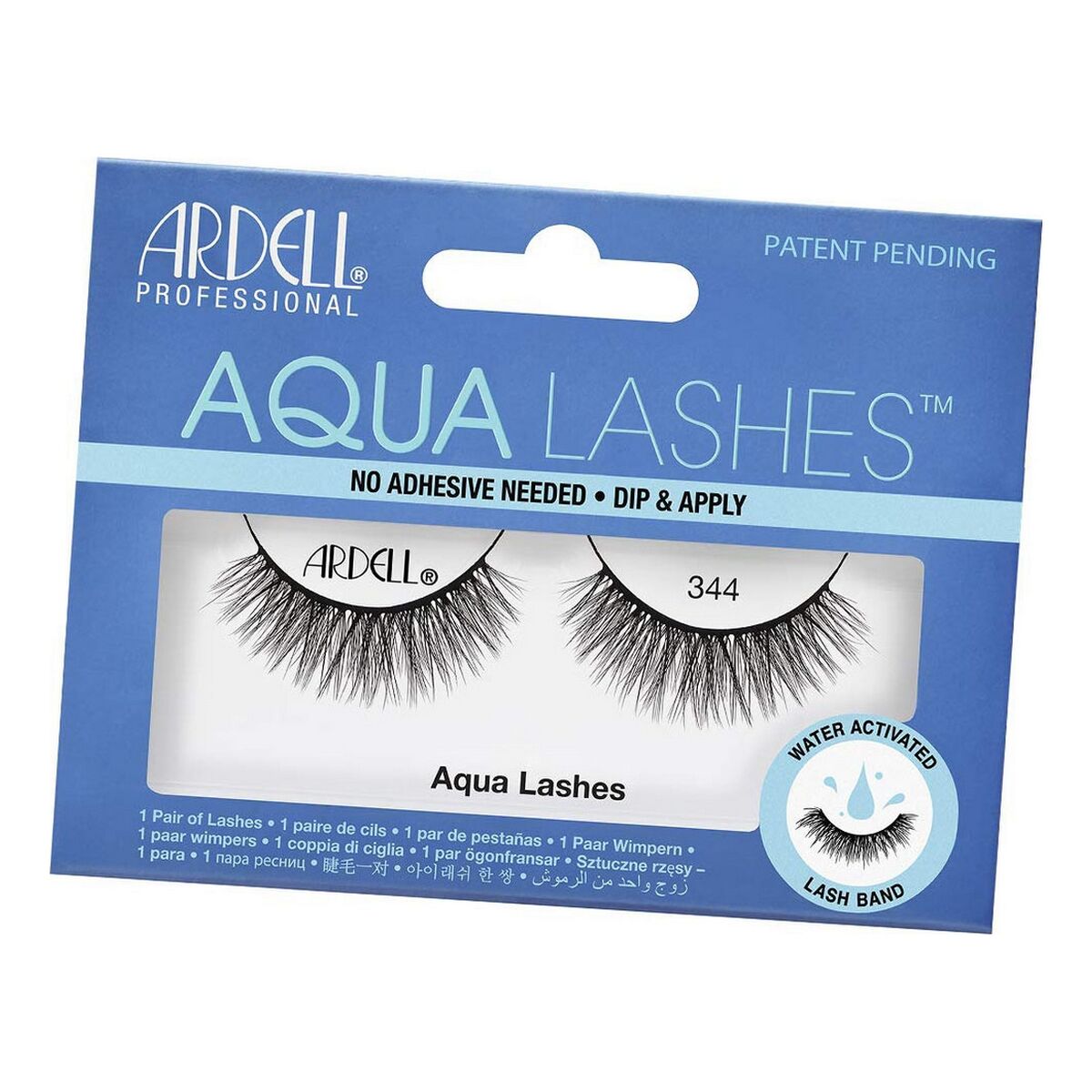 Falske øjenvipper Aqua Lashes Ardell Nº 344 (1 enhed) produktemballage
