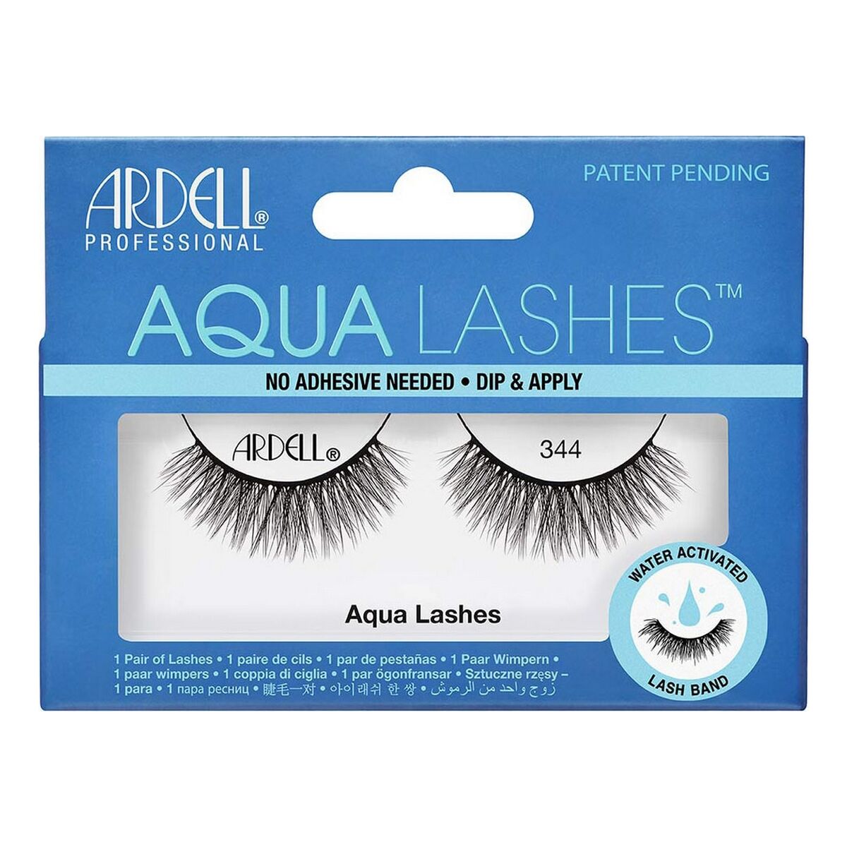 Falske øjenvipper Aqua Lashes Ardell Nº 344 (1 enhed) produktemballage