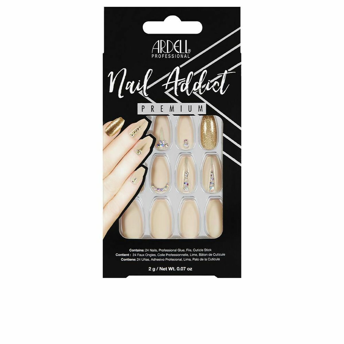 Falske negle Ardell Nude Jeweled (1 enhed) produktemballage