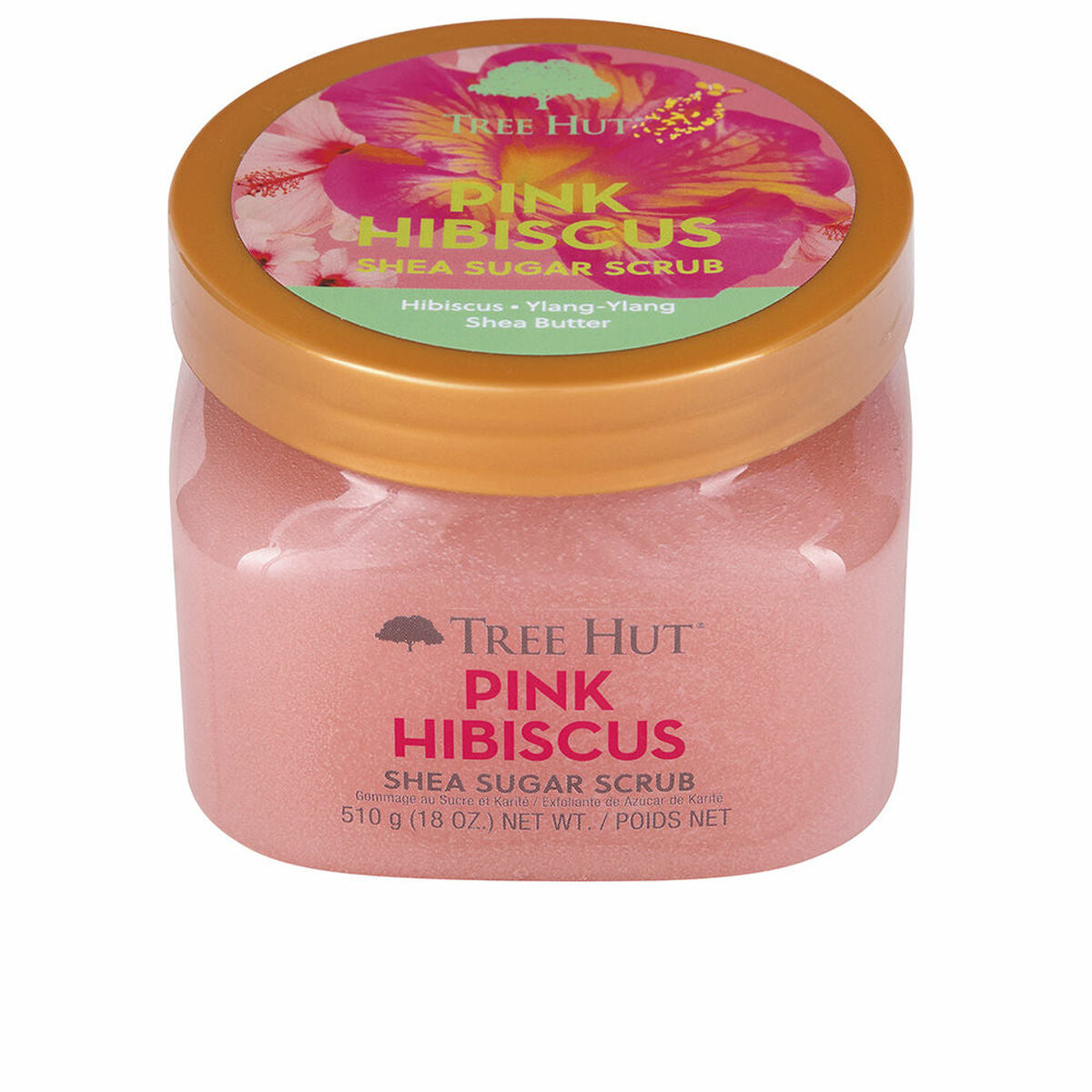 Body Exfoliator Tree Hut Pink Hibiscus 510 g produktemballage