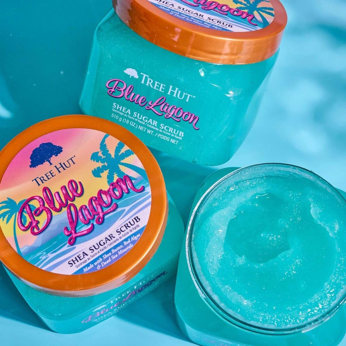 Body Exfoliator Tree Hut Blue Lagoon 510 g til kvinder produkt emballage