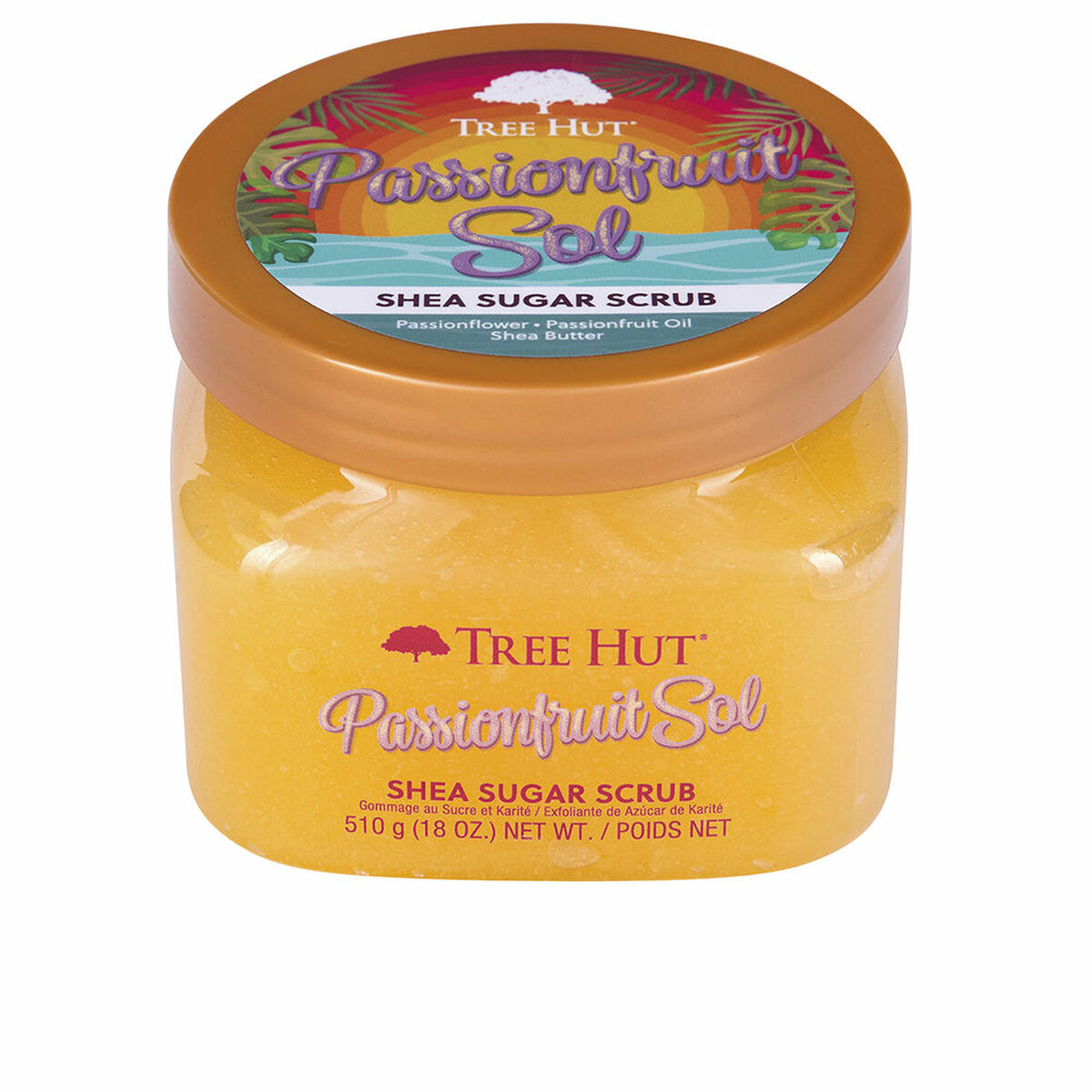Body Exfoliator Tree Hut Passionfruit Sol 510 g til Damer produktemballage