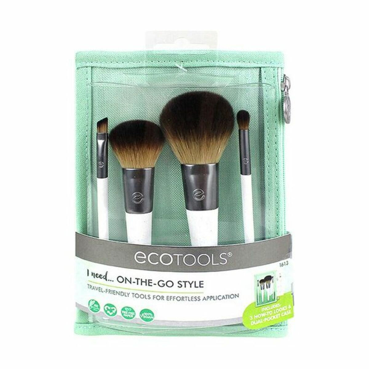 Make-up Brush On the Go Style Ecotools 1613M (5 stk) 5 stk produktemballage
