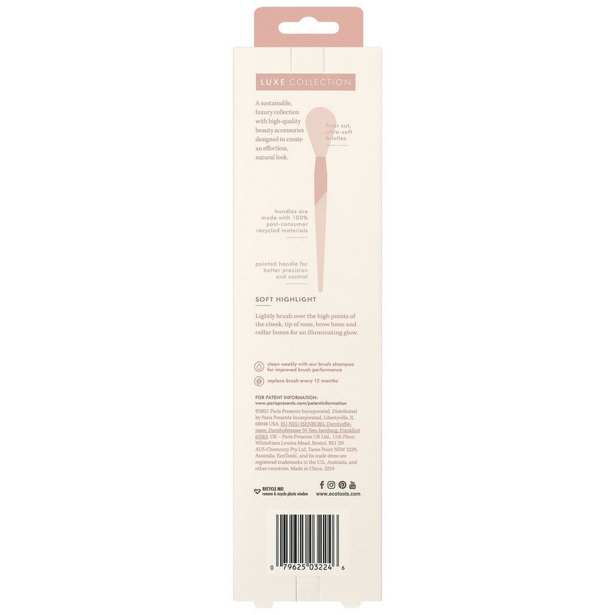 Highlighter børste Ecotools Luxe (1 enhed) produktemballage