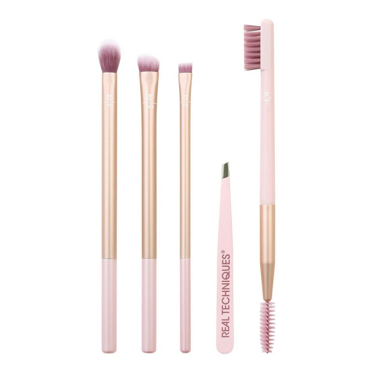 Sæt make-up børster Real Techniques Natural Beauty Eye 5 stykker (5 stk) produktemballage