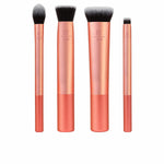 Sæt med make-up børster Real Techniques Salmon 4 stykkers produktemballage
