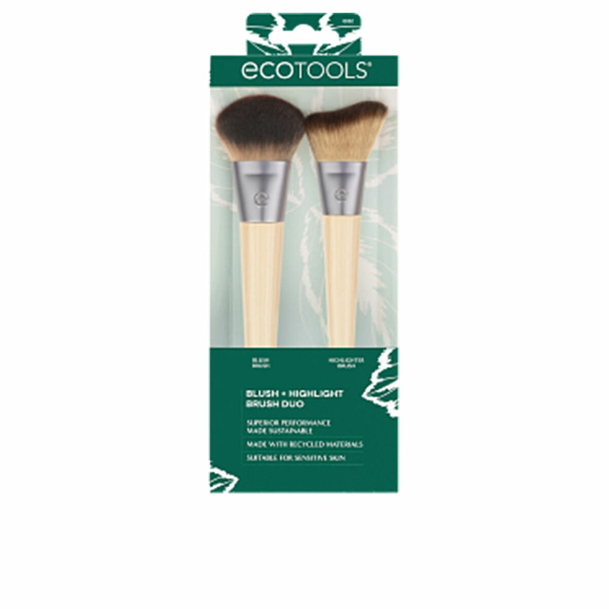 Make-up Brush Ecotools BLUSH + HIGHLIGHT (1 enhed) makeup emballage