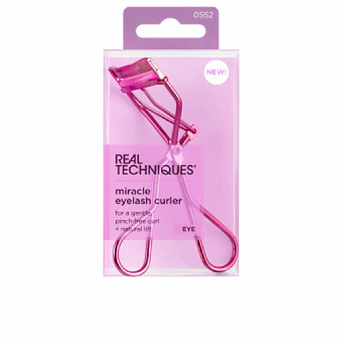 Eyelash Curler Real Techniques MIRACLE Pink (1 enhed) produktemballage