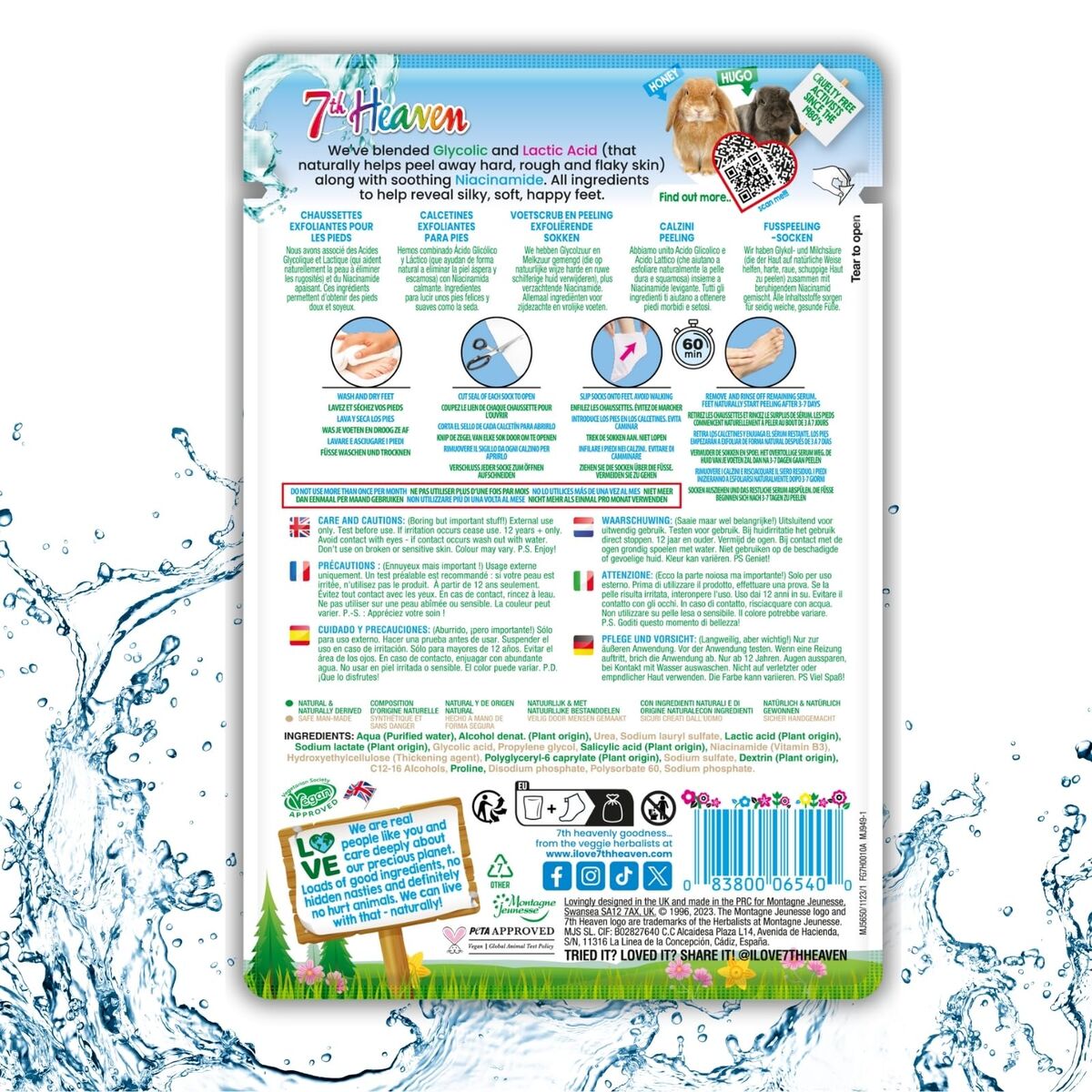 Moisturizing Foot Cream 7th Heaven FOOT PEEL (1 enhed) hudplejeemballage