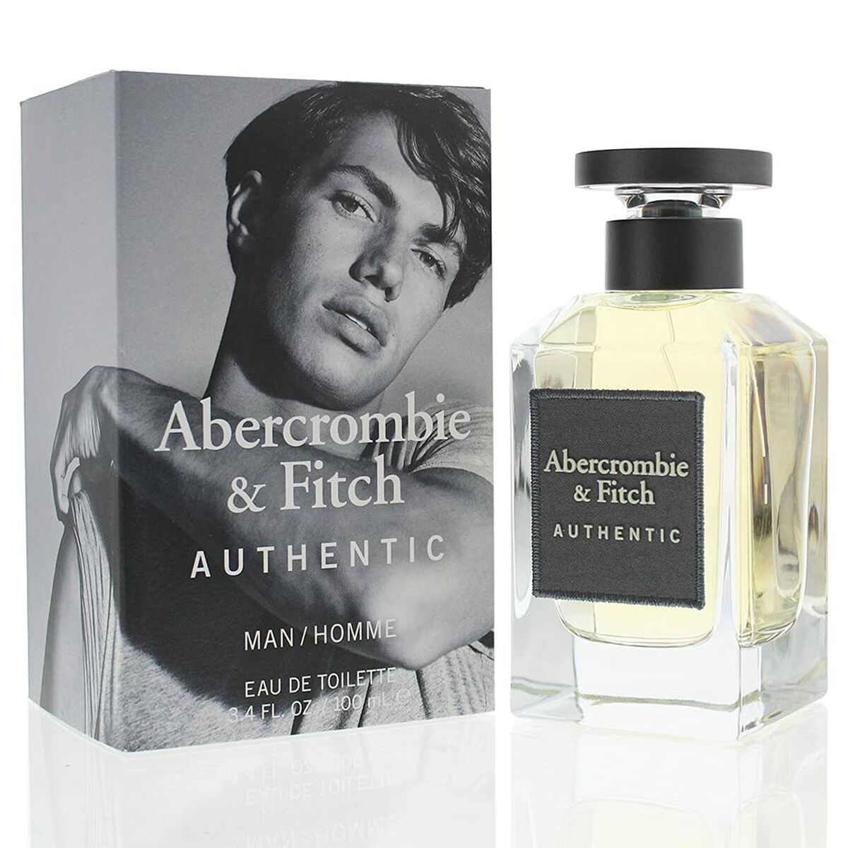 Herreparfume Abercrombie & Fitch Authentic Man 100 ml til mænd produktemballage