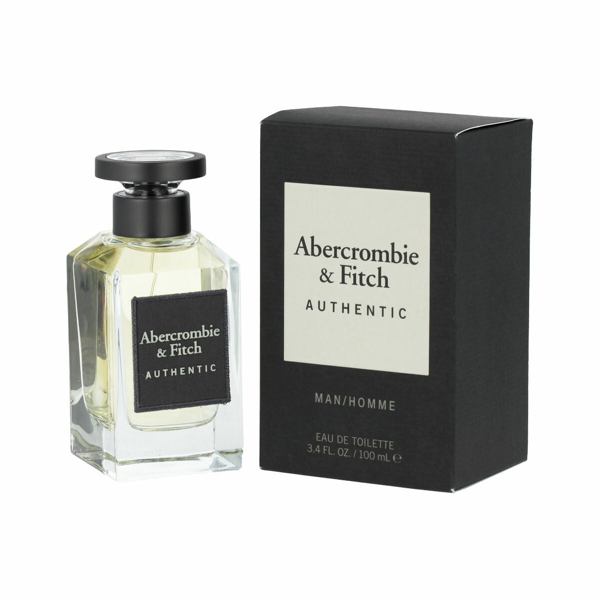 Herreparfume Abercrombie & Fitch Authentic Man 100 ml til mænd produktemballage