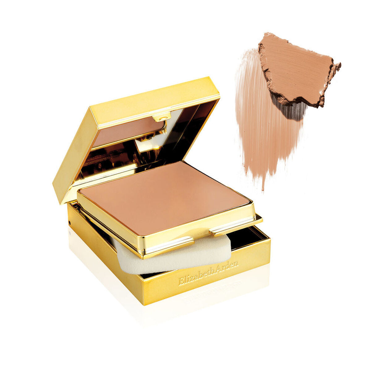 Creme Make-up Base Elizabeth Arden Flawless Finish Svamp Nº 50-blødt beige II 23 g Svamp produkt emballage