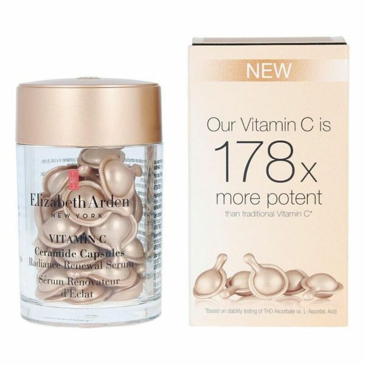 Anti-træthedspleje Elizabeth Arden Ceramid C-vitamin til kvinder produktemballage