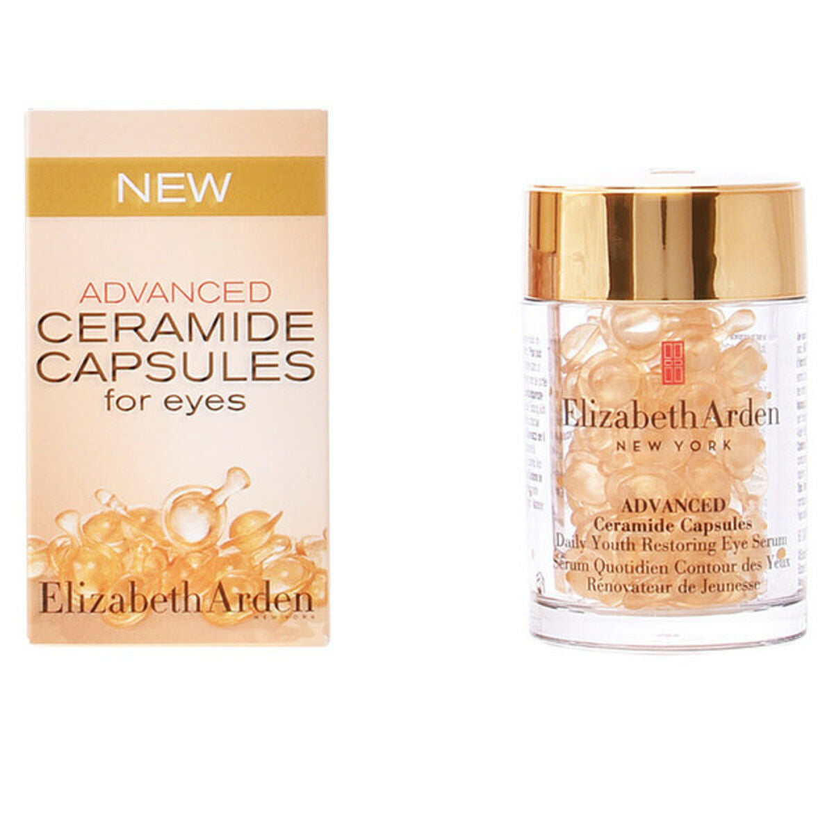 Eye Contour Advanced Ceramide Elizabeth Arden Advanced Ceramide Capsules (60 uds) (60 enheder) til kvinder produktemballage